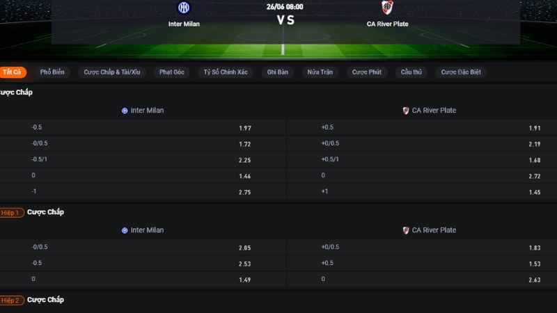 Inter Milan vs River Plate