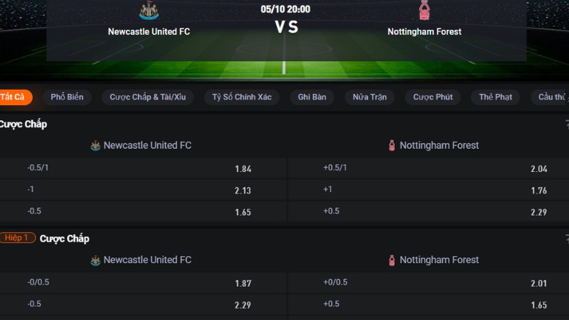 Newcastle vs Nottingham