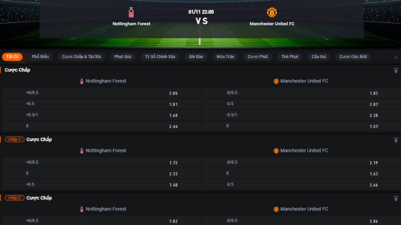 Nottingham vs Man United
